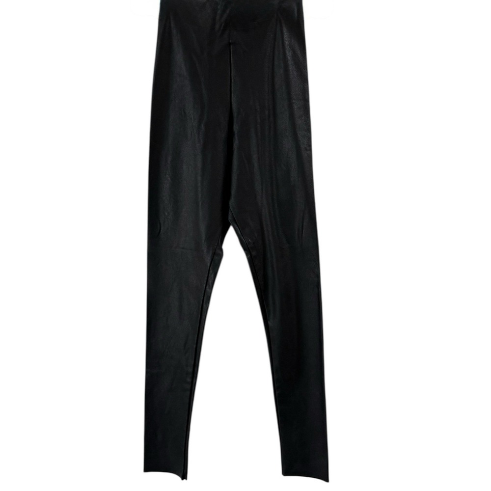 Commando Faux Leather Leggings Womens Medium Black Pants High Rise‎